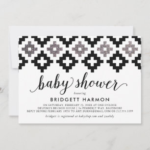 Babyskor för modern sydvästra Blanket Inbjudningar