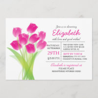 Babyskor för modern typografisk Rosa Tulip