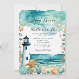 Babyskor för Nautiskt fyr Inbjudningar