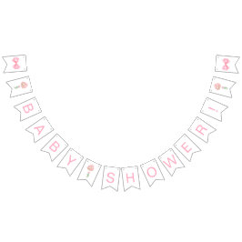 Babyskor för rosa ballonger vimplar