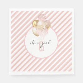 Babyskor för rosa och Guld Pappersservett