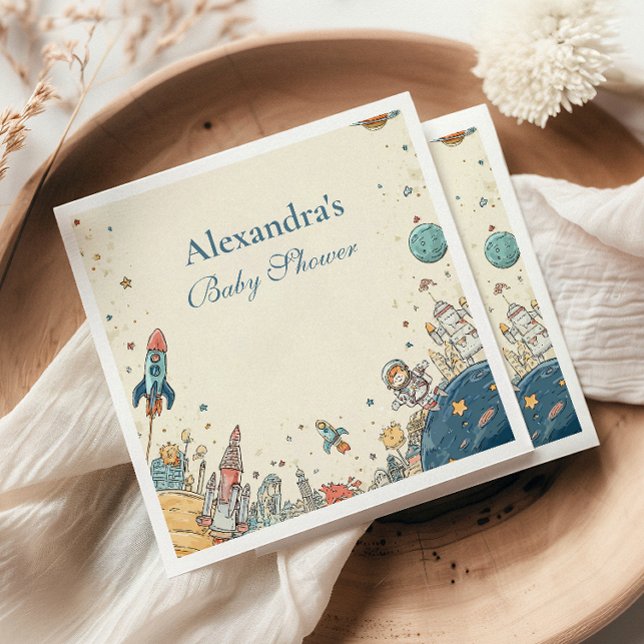 Babyskor för rymden Äventyr Pappersservett (Skapare uppladdad)