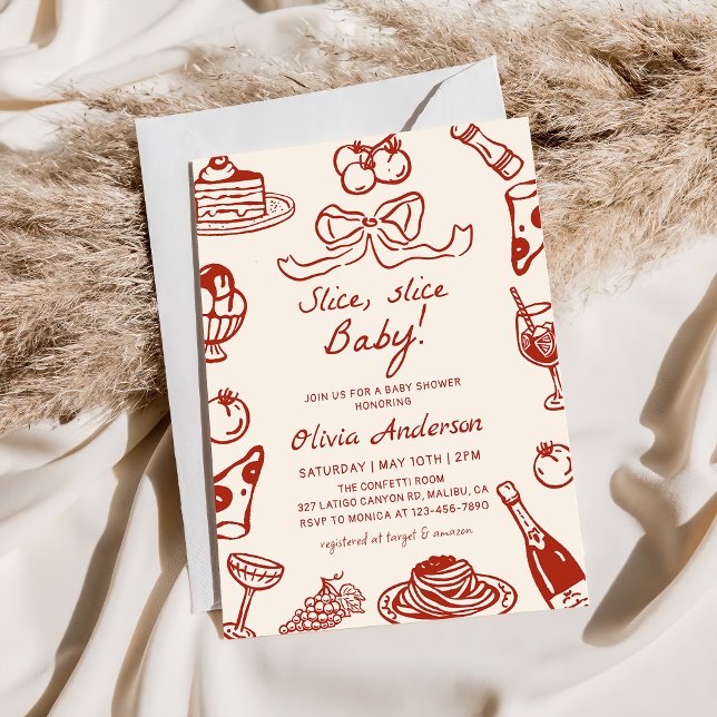 Babyskor för segment i det italienska Pizza-segmen Inbjudningar (Skapare uppladdad)