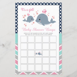 Babyskor för slussa Bingo Game Card-flicka