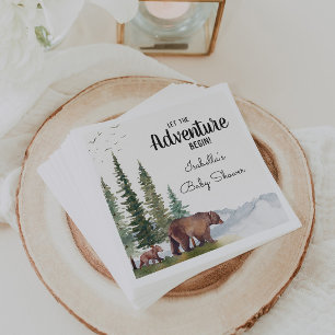 Babyskor för spånadsfärg för björn pappersservett