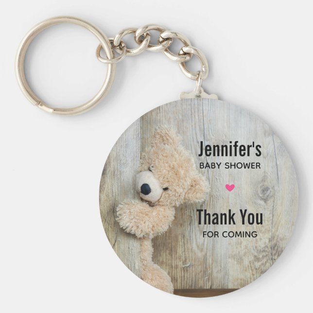 Babyskor för spolning av spånadsburk av spalt nyckelring (Framsidan)