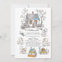 Babyskor för svampskogar inbjudningar