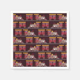 Babyskor för Tåg Födelsedagsfest Pappersservett