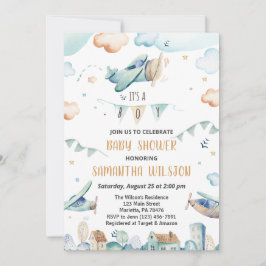 Babyskor för Tecknad med vattenfärg Inbjudningar