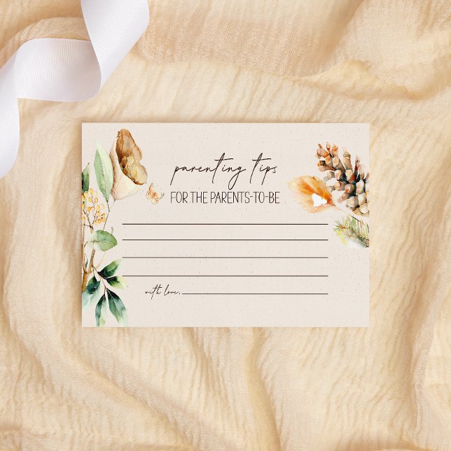 Babyskor för träddjur Föräldringsstips Anteckningskort (Skapare uppladdad)