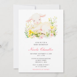 Babyskor för vår Lamb Inbjudningar