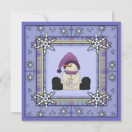 Babyskor för vinterbesökare Snögubbe och Snöflingo Inbjudningar