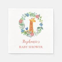 Babyskor Giraffe Blommigt Personlig av andedräkt