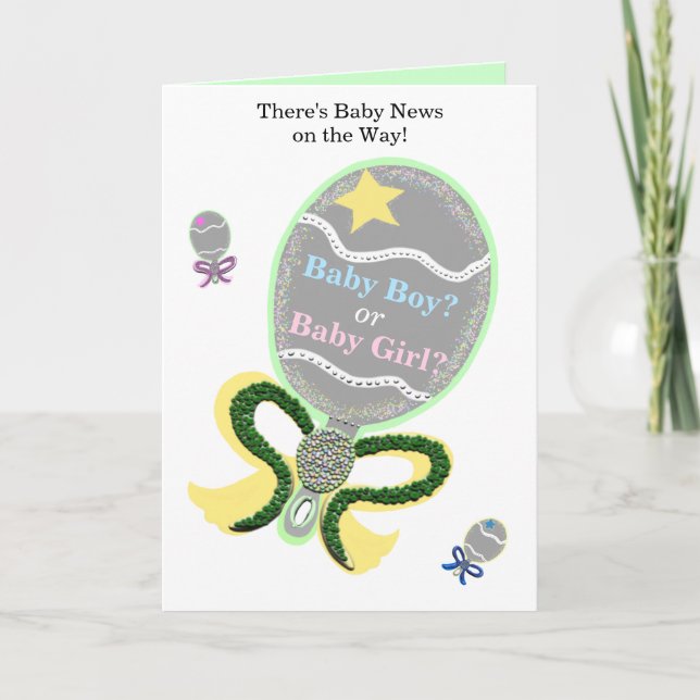 Babyskor Grattisar Baby Rattles Kort (Framsida)