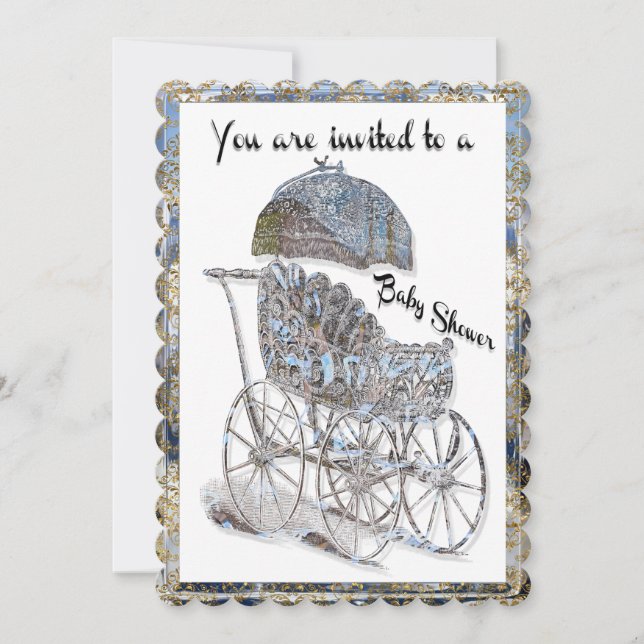 Babyskor i Baby Baby Inbjudningar (Framsida)