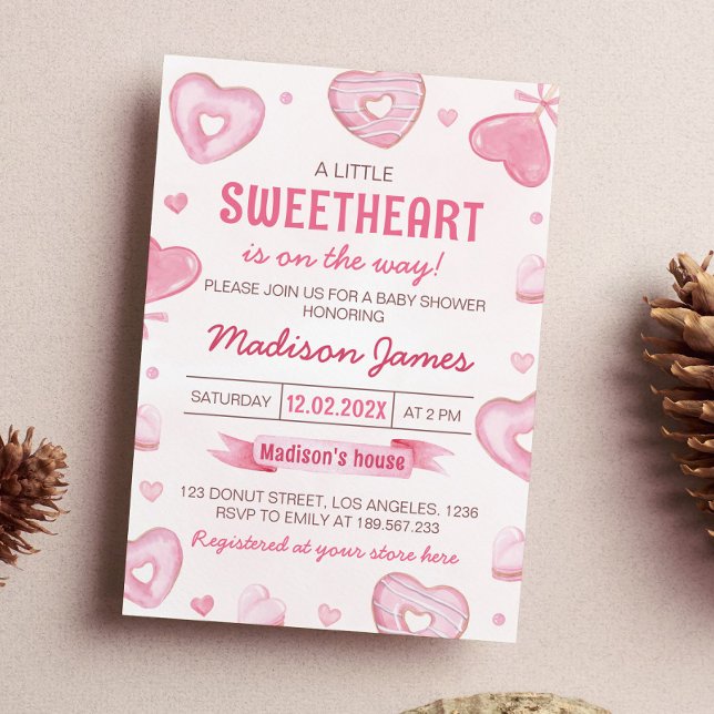 Babyskor i Candy Sweet Firande Inbjudningar (Skapare uppladdad)