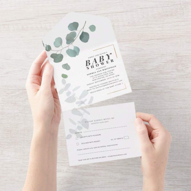 Babyskor i modern Grey Eucalyptus (Avrivbar del)