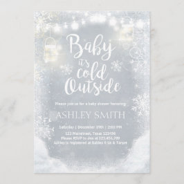 Babyskor inbjudan Baby är det kall utanför vintern