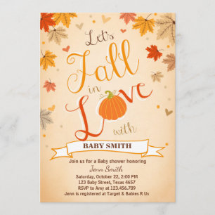 Babyskor inbjudan Lilla Pumpkin Fall i Kärlek