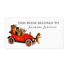Babyskor med stift-Tecknad Kats Retro Car Kids