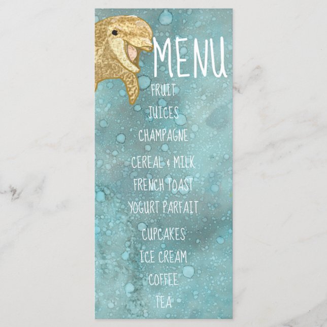 Babyskor Menu "Guld Baby-delfinen" Meny (Framsida)