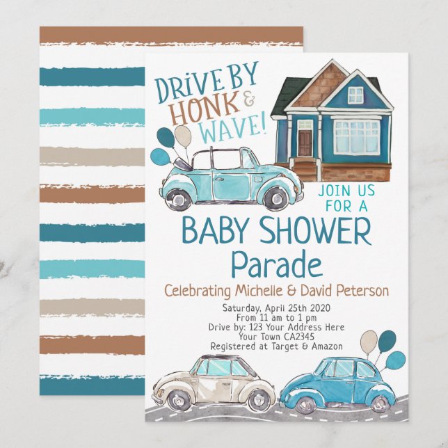 Babyskor, Parad Inbjudningar (Fram/baksida)