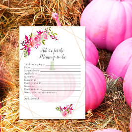 Babyskor, råd om att Mamman ska vara Pumpkin-Blomm Inbjudningar