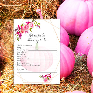Babyskor, råd om att Mamman ska vara Pumpkin-Blomm Inbjudningar