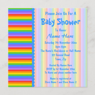 Babyskor, Rainbow Rand Mönster. Inbjudningar