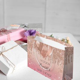 Babyskor rosa ros guld glitter droppar ballonger i