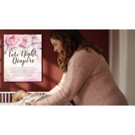 Babyskor sen natt dagstidningar Boho Flower Feathe Poster