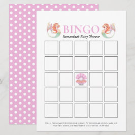 Babyskor Sjöjungfru under Sea Dots Bingo Inbjudningar