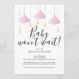 Babyskor, Skinkle Rosa Girl Girl CancelCard Inbjudningar