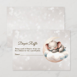 Babyskor Sleeping Baby Elephant Diaper Raffle Tilläggskort