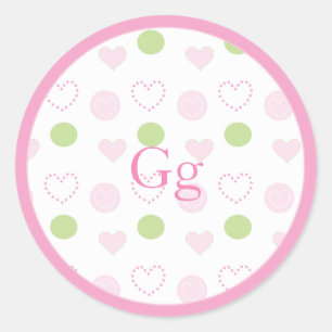 Babyskor "Sugar & Spice" - Stickerskårar 1 1/2" e Runt Klistermärke