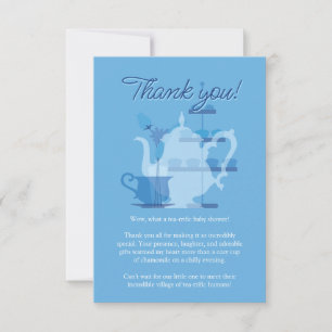 Babyskor Tea Party Cute Minimalist Chic Blue Tack Kort