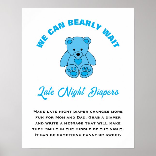 Babyskor vi kan vänta sent på kvällskurvor poster (Framsidan)