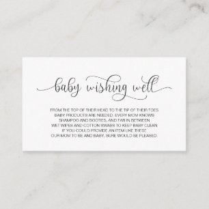 Babyskor, Wishing-brunn, hand Lettered Black Tilläggskort