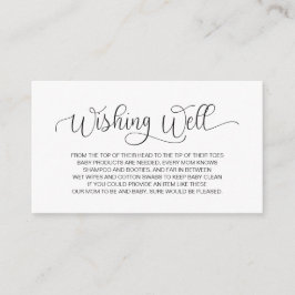 Babyskor, Wishing-brunn, hand Lettered Black Tilläggskort
