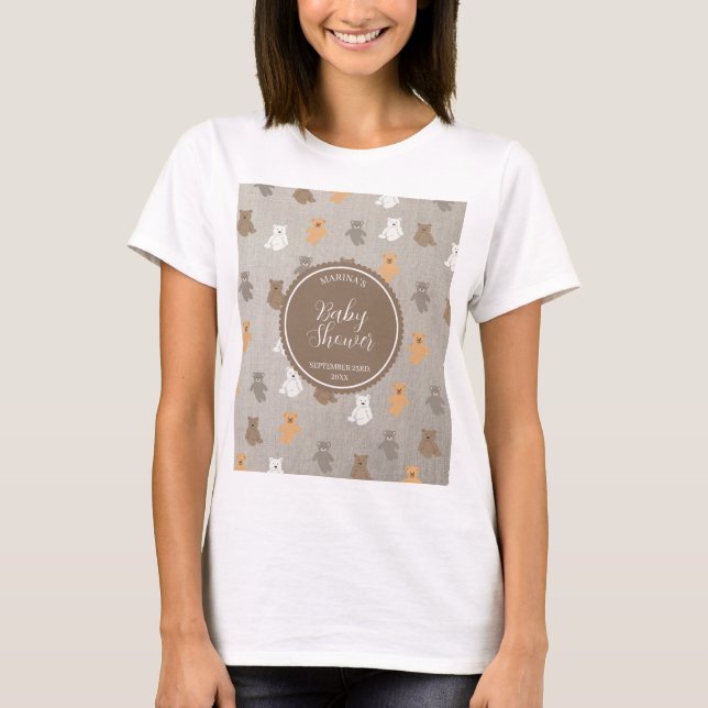Babyskugga för kute Bear Mönster T Shirt (Framsida)