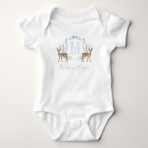 Babyskur för Preppy Southern Blue Hjort Boy T Shirt