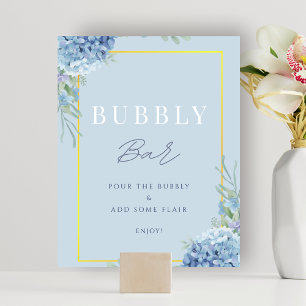 Babyskylt för Dusty Blue BubLY Pub Möhippa Shower Poster