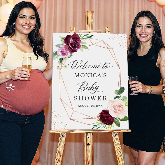 Babyskylt över Lila av modern Cute Plum Blommigt   Poster (Skapare uppladdad)