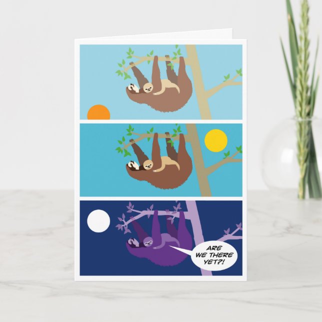 BabySloth (födelsedagen) Kort (Framsida)