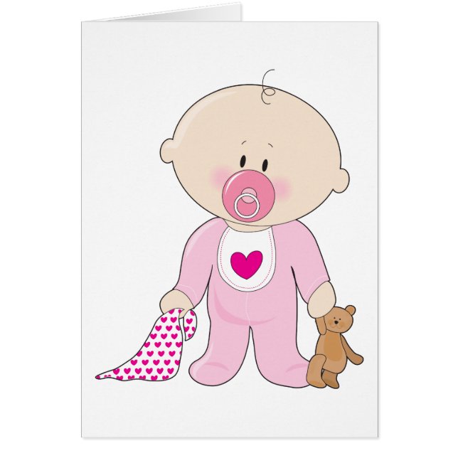 BabySoother flicka Hälsningskort (Framsidan)