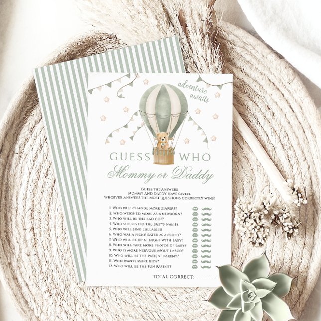 Babyspel i mamma eller Luft Balloon Grönt Shower G (Skapare uppladdad)