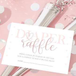 Babystölder Vackerlig pastel Diaper raffle Tilläggskort