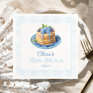 Babystövel för Cute Blueberry Pancake Baby Brunch Pappersservett