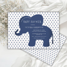 Babystövel för Cute Navy Blue Elephant Polkadot Ba