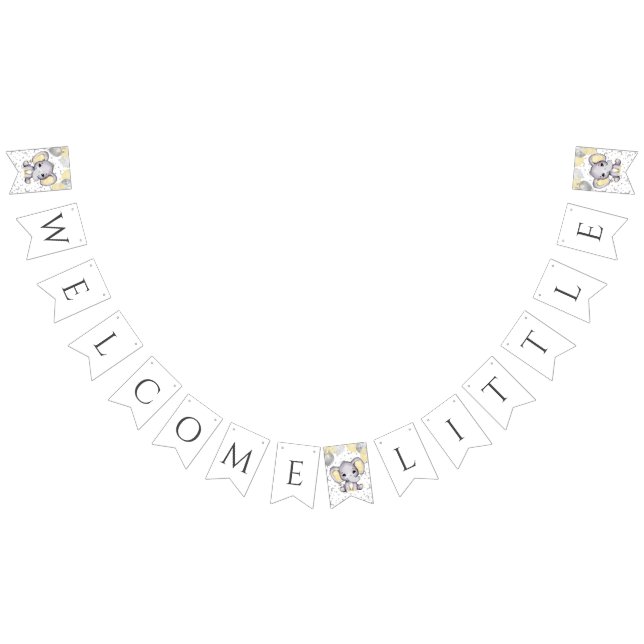 Babystövel för laveringsbubblor i cute Gult Vimplar (Alla)